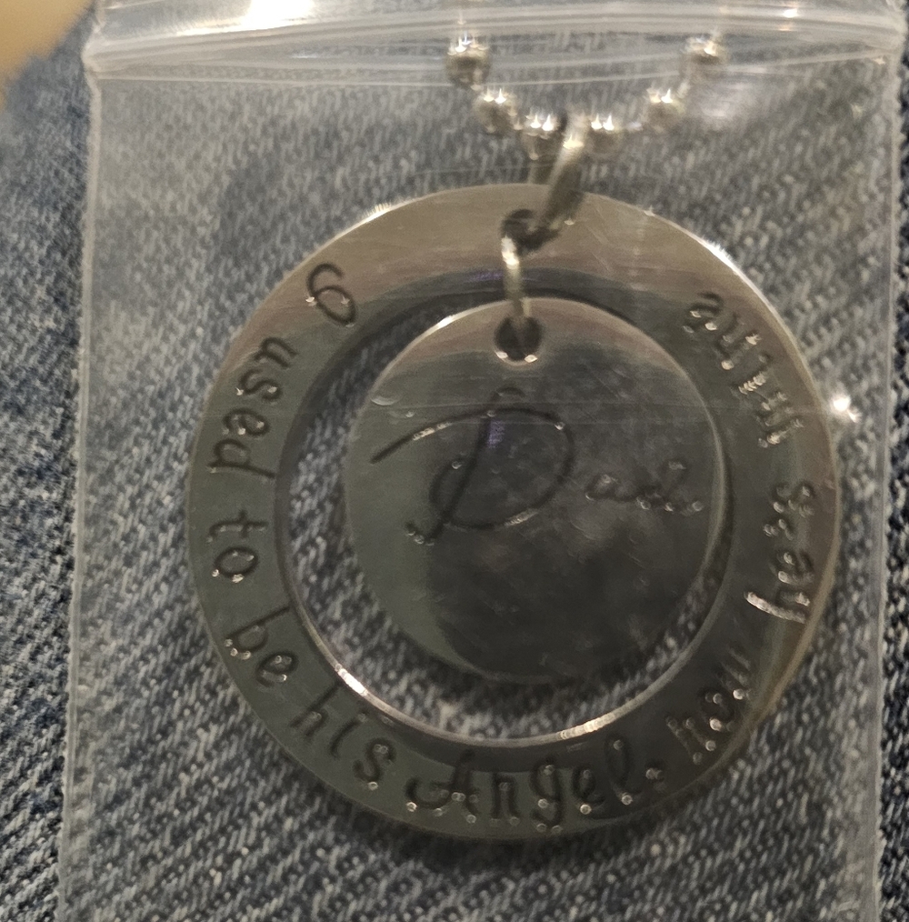 Silver Dad Memorial Necklace